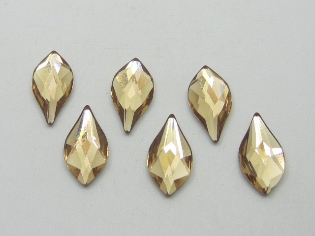 6 pcs. FLAME 14mm LIGHT COLORADO TOPAZ HOT FIX BRILLIANCE Rhinestones